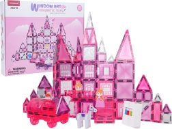 Set de construcción magnético para colorear Princesa rosa, 126 piezas