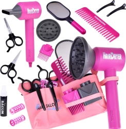 Set de peluquería para pequeñas estilistas con accesorios