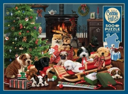 Puzzle Cachorros navideños 500 piezas Cobb Hill