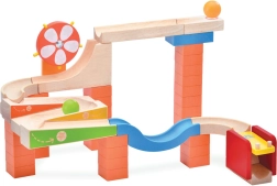 Pista de canicas de madera Wonder Trix Track: Brillantes y Rodillos