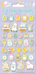 Pegatinas con purpurina de animalitos de Pascua – reutilizables