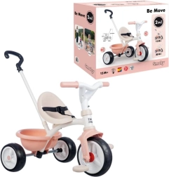 Triciclo infantil Be Move rosa con barra de empuje