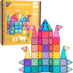 Construcciones magnéticas con purpurina 48 piezas CONNETIX Glitter Castle Pack