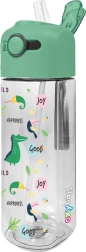 Botella infantil OXY SMiLE 450 ml Dino con pajita