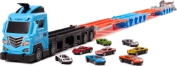 Camión grúa con pista de carreras doble de 210 cm, juego de 8 piezas