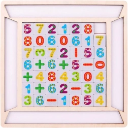 Puzzle de madera con números 48 uds.