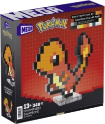 Set de construcción MEGA Pokémon pixel art Charmander 15 cm (349 piezas)