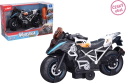 Moto desmontable con efectos, blanca 20 cm – embalaje en checo