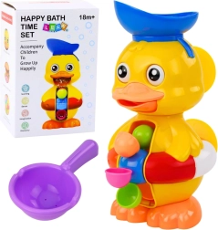 Juguete de baño interactivo: patito con molino de agua y ventosas