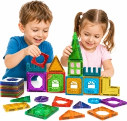 Juego de construcción magnético Woopie 3D castillo, 30 piezas
