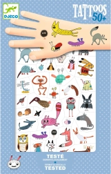Tatuajes temporales de monstruitos adorables DJECO