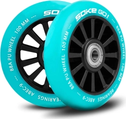 Ruedas para patinete 100 mm turquesa 2 uds. SOKE