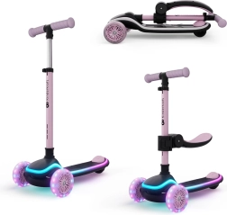 Kinderkraft Raket Up patinete y correpasillos 2en1 rosa
