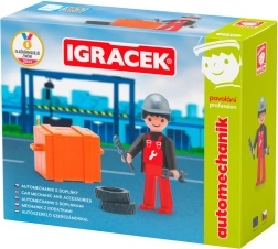 Efko Igráček profesión mecánico de automóviles – figura articulada con accesorios
