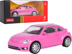 Modelo metálico Volkswagen Beetle rosa 1:43 RASTAR