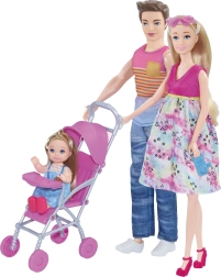 Muñeca embarazada con familia 30 cm