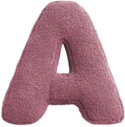 Mealini letra de peluche A rosa - 1 unidad