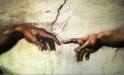 Pintura de diamantes La creación de Adán – detalle 30 × 40 cm