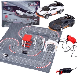 Pista de carreras BUGATTI de bloques con 2 coches con mando