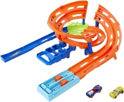 Pista de carreras Hot Wheels con asa portátil