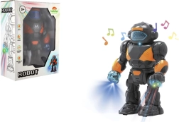 Robot andador de plástico con luces y sonidos 22 cm