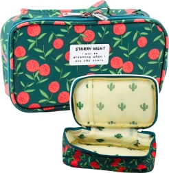 Estuche escolar con bolsillo Višne verde