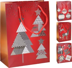 Bolsa de regalo L 31 × 40 × 12 cm – motivos navideños