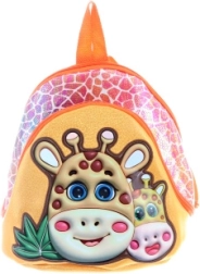 Mochila infantil 3D jirafa, naranja