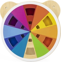 Tabla de madera para mezclar colores con forma de cabeza de oso