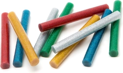 Barras de pegamento termofusible de colores y con purpurina para pistola de pegamento de 11 mm - 1 unidad