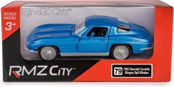 Modelo metálico RMZ City Chevrolet Corvette Stingray Split Window 1963 1:35 azul