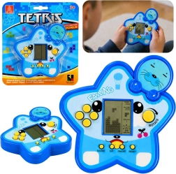 Juego electrónico Tetris con forma de estrella, azul