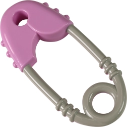 Sonajero para bebé rosa y gris