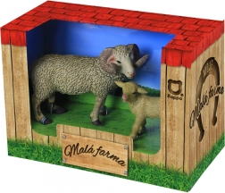 Set de animales Mi pequeña granja: carnero y cordero