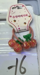 Gomas para el pelo con motivo de cerezas, set de 2 uds