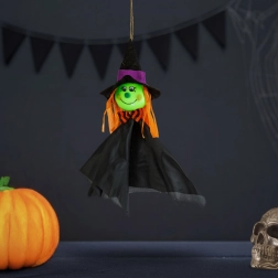 Decoración colgante de Halloween con forma de bruja, 48 × 44 cm