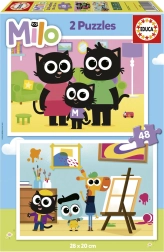 Puzzle Milo 2x48 piezas de EDUCA