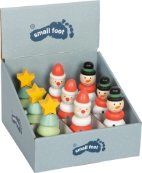 Small foot figura apilable navideña e invernal de madera