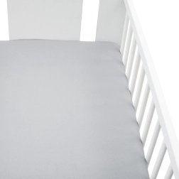 Sábana ajustable de jersey para cuna New Baby 120 × 60 cm gris
