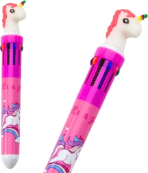 Bolígrafo multicolor Unicornio automático rosa
