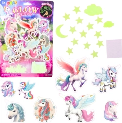 Pegatinas fluorescentes para pared – unicornios y estrellitas