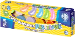 Pinturas témperas pastel ASTRA 12×20 ml