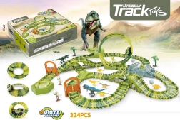 Parque de dinosaurios – circuito de trenes y cochecito