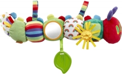 Juguete textil La oruga muy hambrienta – sonajero y mordedor de peluche activo