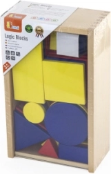 Bloques lógicos de madera – formas geométricas VIGA TOYS Montessori