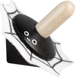 Detoa peonza de madera con fieltro Araña