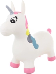 Saltador de goma unicornio para niños con bombín