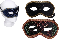 Set de carnaval de antifaz veneciano (mix de colores)