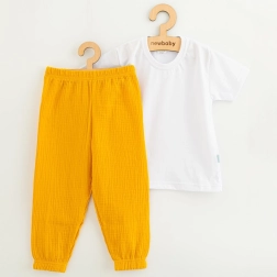 Conjunto infantil de algodón: camiseta y pantalón de muselina New Baby Kindergarten, toffee, talla 116 (5–6 años)