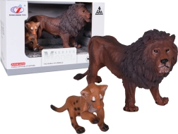 Set de figuras de león y cachorro de león